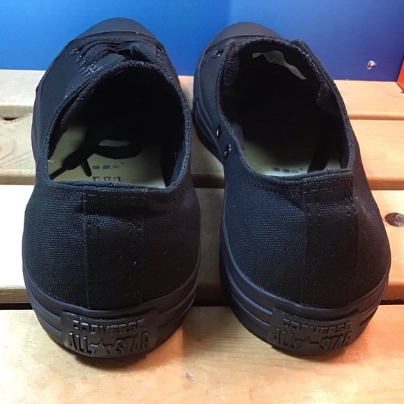 Converse Men's Chuck Taylor Low Top in Black Monochrome - Picture 3 of 6